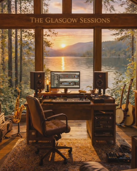The Glasgow Sessions studio by the lake